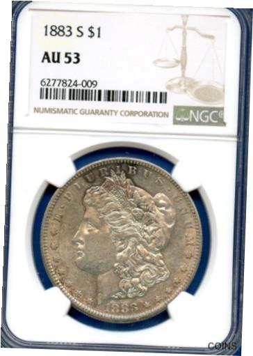  アンティークコイン コイン 金貨 銀貨  [送料無料] 1883 S NGC AU53 Morgan Silver Dollar $1 US Mint Rare Key Date Coin 1883-S AU-53