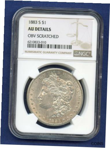  アンティークコイン コイン 金貨 銀貨  [送料無料] 1883 S NGC Morgan Silver Dollar $1 US Mint Rare Key Date Coin 1883-S AU Details