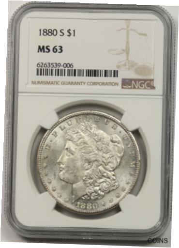 早割クーポン  アンティークコイン コイン 金貨 銀貨  [送料無料] 1880-S $1 NGC MS 63 Morgan Silver Dollar