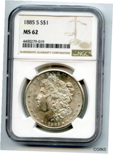 出群  アンティークコイン コイン 金貨 銀貨  [送料無料] 1885-S $1 Morgan Silver Dollar, NGC MS 62