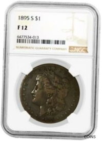 【極美品/品質保証書付】 アンティークコイン コイン 金貨 銀貨 [送料無料] 1895 S $1 Morgan Silver Dollar NGC F12 Fine Circulated Key Date Coin