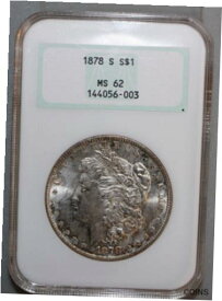 【極美品/品質保証書付】 アンティークコイン コイン 金貨 銀貨 [送料無料] 1878 S Morgan Silver Dollar $1 US Type Coin Certified NGC as MS62 Partial Label