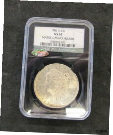 【極美品/品質保証書付】 アンティークコイン コイン 金貨 銀貨 [送料無料] 1881-S Morgan Silver Dollar NGC Graded MS64 MAPES CASINO HOARD Littleton Select