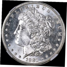 【極美品/品質保証書付】 アンティークコイン コイン 金貨 銀貨 [送料無料] 1881-S Morgan Silver Dollar NGC MS65 Blazing White Gem Nice Strike STOCK