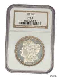 【極美品/品質保証書付】 アンティークコイン 銀貨 1888 $1 NGC PR 64 - Lovely Proof Morgan - Morgan Silver Dollar [送料無料] #sot-wr-012098-1869