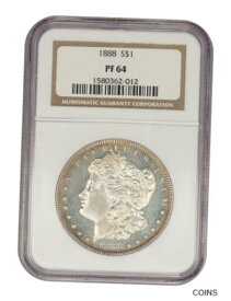 【極美品/品質保証書付】 アンティークコイン 銀貨 1888 $1 NGC PR 64 - Lovely Proof Morgan - Morgan Silver Dollar [送料無料] #sot-wr-012098-2146