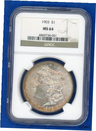  アンティークコイン コイン 金貨 銀貨  [送料無料] 1903 Morgan Silver Dollar MS64 NGC (ES57) 大注目