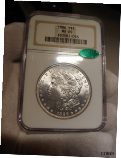 SEAL限定商品  アンティークコイン コイン 金貨 銀貨  [送料無料] 1886 Morgan Dollar NGC MS 65 with Green Bean CAC Sticker