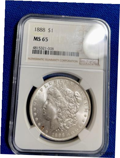 【おトク】  アンティークコイン コイン 金貨 銀貨  [送料無料] 1888 $1 Morgan Silver Dollar “ NGC MS-65 Stunning Eye Appeal