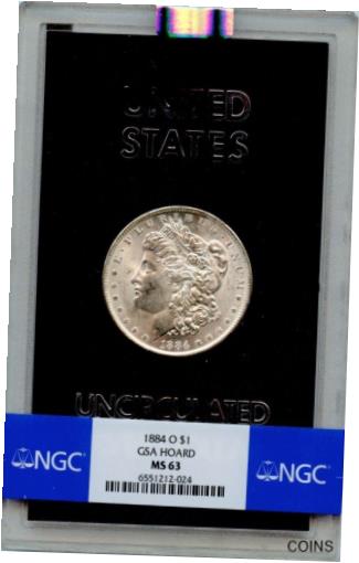 ※アウトレット品  アンティークコイン コイン 金貨 銀貨  [送料無料] 1884-O Morgan Dollar GSA HOARD S$1 NGC MS63