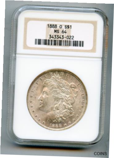  アンティークコイン コイン 金貨 銀貨  [送料無料] 1888 O Morgan Silver Dollar NGC MS 64