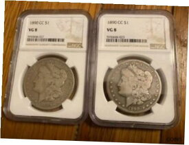 【極美品/品質保証書付】 アンティークコイン コイン 金貨 銀貨 [送料無料] Carson City Morgan Silver Dollars NGC Certified VG-8
