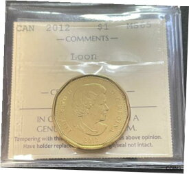 【極美品/品質保証書付】 アンティークコイン コイン 金貨 銀貨 [送料無料] Canada 2012 Loon $1 dollar coin grading by ICCS MS-65