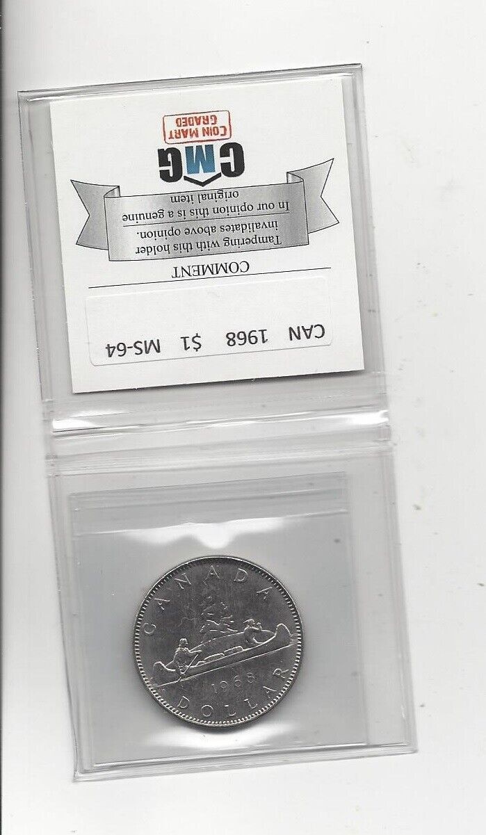 アンティークコイン コイン 金貨 銀貨 [送料無料] 1968 Coin Mart Graded Canadian Dollar **MS-64**  コレクション | zplasticsurgeon.com