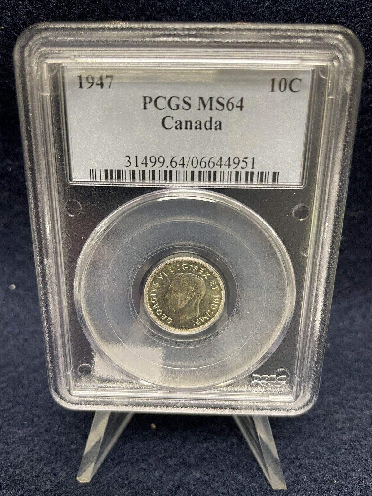 アンティークコイン コイン 金貨 銀貨 [送料無料] 1947 Canada 10-Cents PCGS MS64のサムネイル
