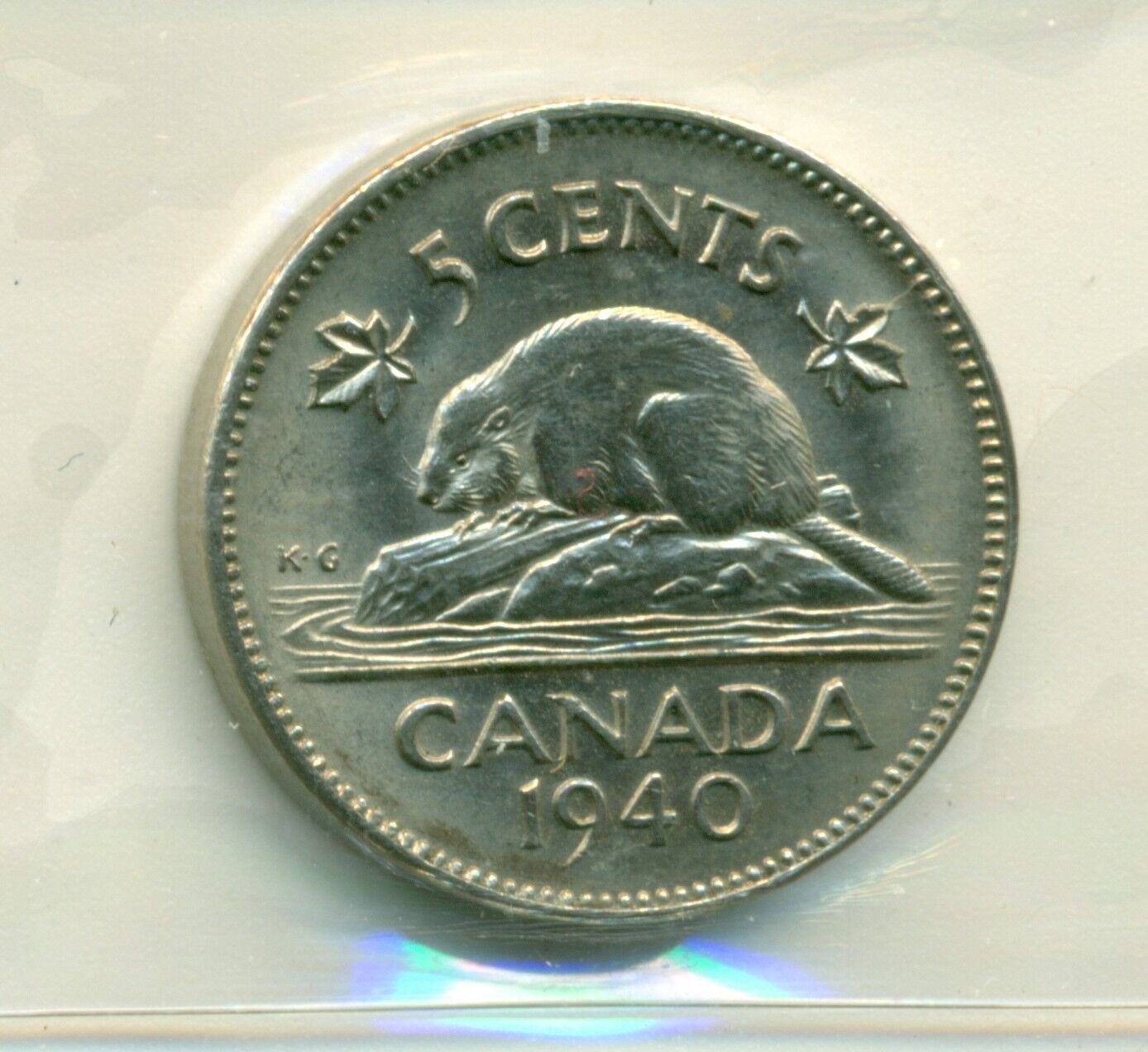 アウトレット☆送料無料 アンティークコイン コイン 金貨 銀貨  [送料無料] ICCS Canada 5 cents 1940 MS-64 XZE 211 - 0
