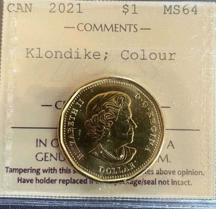  アンティークコイン コイン 金貨 銀貨  [送料無料] Canada - 1 Dollar - 2021 - Klondike ; Colour - ICCS Certified - MS-64 【全商品オープニング価格