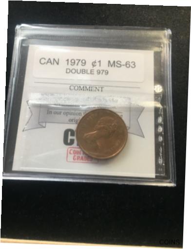  アンティークコイン コイン 金貨 銀貨  [送料無料] 1979 Double 979 , Coin Mart Graded Canadian, Small One Cent, **MS-63** 最大64%OFFクーポン