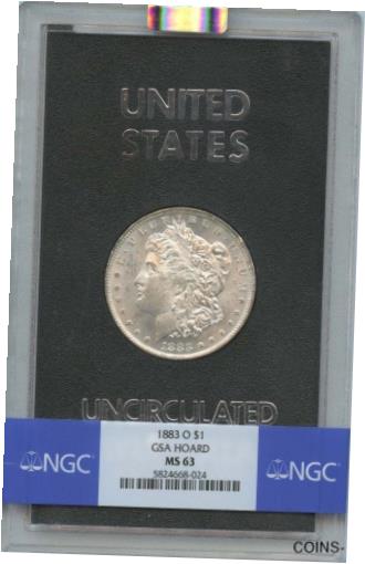  アンティークコイン コイン 金貨 銀貨  [送料無料] 1883-O Morgan Dollar GSA HOARD S$1 NGC MS63 最大の割引