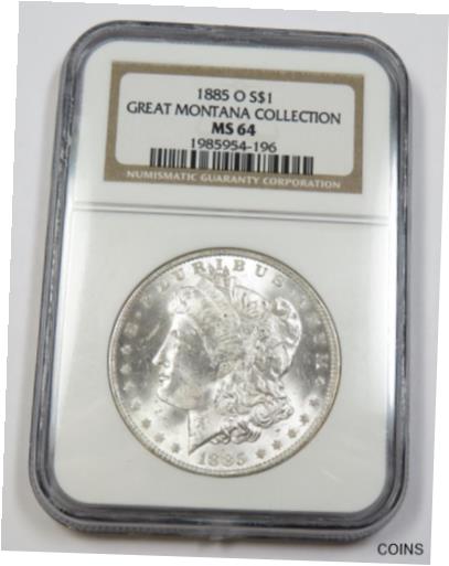 アンティークコイン コイン 金貨 銀貨 [送料無料] 1885-O NGC MS64 | Silver Morgan Dollar - $1 US Coin | GREAT MONTANA #33935Aのサムネイル