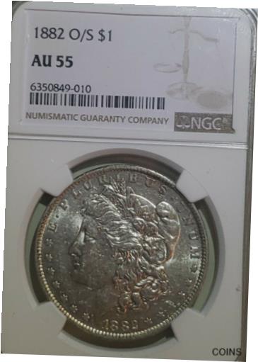 引き出物  アンティークコイン コイン 金貨 銀貨  [送料無料] 1882 O S STRONG MORGAN DOLLAR NGC AU55