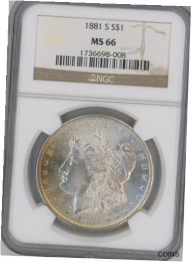 激安な  アンティークコイン コイン 金貨 銀貨  [送料無料] 1881- S Morgan Dollar NGC MS66