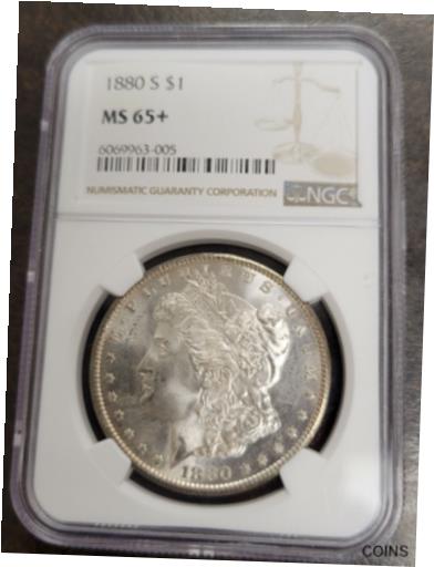  アンティークコイン コイン 金貨 銀貨  [送料無料] 1880-S Morgan Dollar NGC MS65+ S $1 San Francisco Minted Silver Dollar