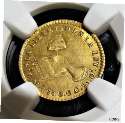  アンティークコイン コイン 金貨 銀貨  [送料無料] Mexico: Republic gold 1 2 Escudo 1848 Mo-GC AU Details (Cleaned) NGC. 人気急上昇