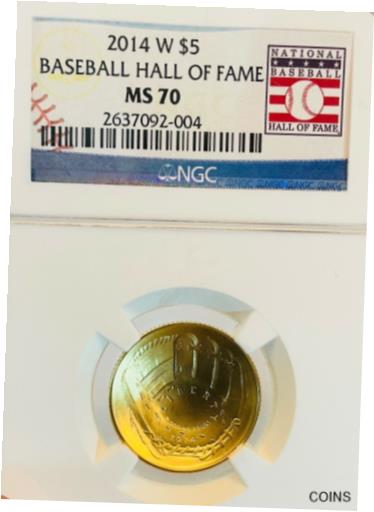 アンティークコイン コイン 金貨 銀貨  [送料無料] 2014 W NGC MS 70 Baseball Hall of Fame GOLD $5 Coin - 0
