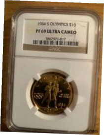 【極美品/品質保証書付】 アンティークコイン コイン 金貨 銀貨 [送料無料] Gold Eagle Proof 1984 S US $10 Olympics, NGC PF69 Ultra Cameo