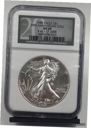 アンティークコイン コイン 金貨 銀貨  [送料無料] 1989 American Silver Eagle 20Th Anniversary Collection NGC MS 69 スペシャルオファ