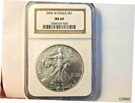  アンティークコイン コイン 金貨 銀貨  [送料無料] 2006 American Eagle Silver Dollar MS 69...NGC