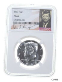 【極美品/品質保証書付】 アンティークコイン コイン 金貨 銀貨 [送料無料] 1964 PF68 Proof Kennedy Half Dollar NGC Graded - White Coin Spot Free PR *0012