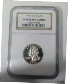 【極美品/品質保証書付】 アンティークコイン コイン 金貨 銀貨 [送料無料] 1995 S Silver Washington 25c NGC Certified PF 69 Ultra Cameo