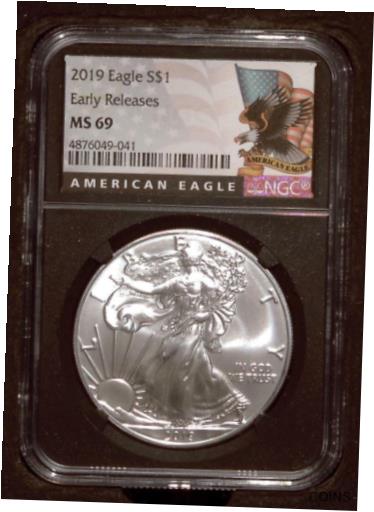 アンティークコイン コイン 金貨 銀貨 [送料無料] 2019 American Silver Eagle | NGC MS69 | Black Gauge | Early Releases