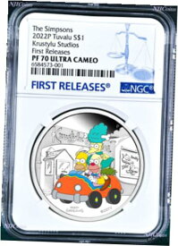 【極美品/品質保証書付】 アンティークコイン コイン 金貨 銀貨 [送料無料] 2022 The Simpsons Krustylu Studios Krusty Lu $1 1oz Silver COIN NGC PF70 FR