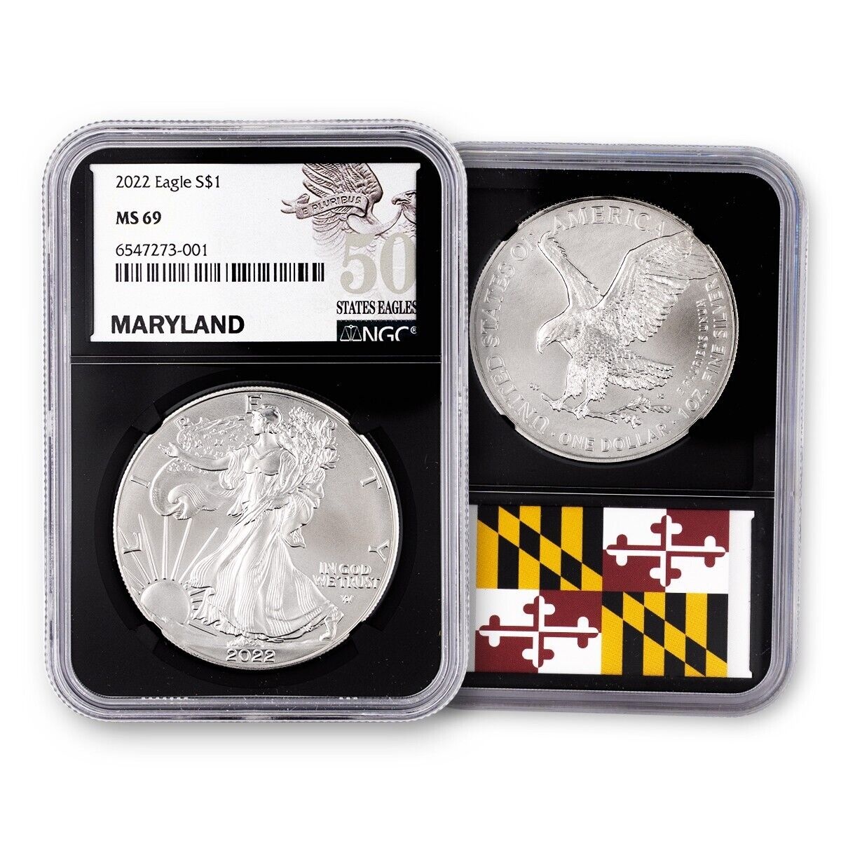 アンティークコイン コイン 金貨 銀貨 [送料無料] 2022 Silver Eagle - Maryland - NGC 69