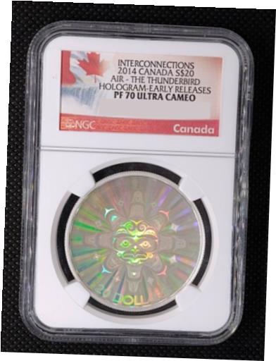 アンティークコイン コイン 金貨 銀貨 [送料無料] 2014 CANADA $20 Interconnections - AIR - THUNDERBIRD SILVER COIN - NGC PF70 UC