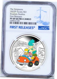 【極美品/品質保証書付】 アンティークコイン コイン 金貨 銀貨 [送料無料] 2022 The Simpsons Krustylu Studios Krusty Lu $1 1oz Silver COIN NGC PF69 FR
