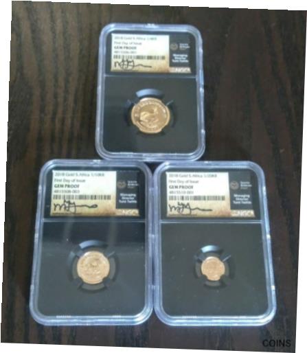 アンティークコイン 金貨 2017 Gold Krugerrand Fractional 3 Coin Gem