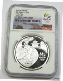 【極美品/品質保証書付】 アンティークコイン コイン 金貨 銀貨 [送料無料] 2016 NGC PF70 Cameo Volleyball Rio Olympics Silver Brazil 5 Reais Coin #33283A