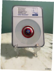 【極美品/品質保証書付】 アンティークコイン コイン 金貨 銀貨 [送料無料] 75th Anniversary Captain America 2oz Silver Coin: NGC Proof 70 UC; Early Release