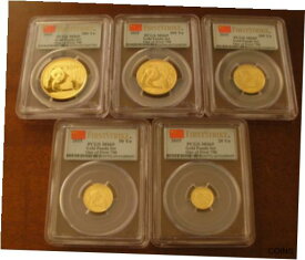 【極美品/品質保証書付】 アンティークコイン 金貨 China 2015 Gold 5 Coin Full UNC Panda Set All Coins PCGS MS69 First Strike [送料無料] #gct-wr-012180-3790