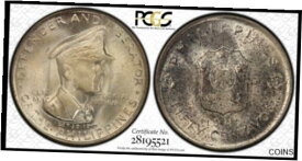 【極美品/品質保証書付】 アンティークコイン コイン 金貨 銀貨 [送料無料] PHILIPPINES 1947-S GENERAL MACARTHUR 50 CENTAVOS PCGS MS65 195521