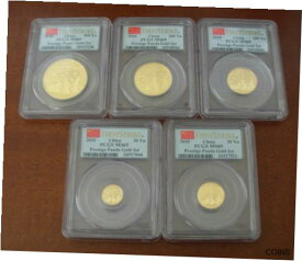 【極美品/品質保証書付】 アンティークコイン 金貨 China 2010 Gold 5 Coin Full UNC Panda Set All Coins PCGS MS69 First Strike [送料無料] #gct-wr-012181-4602