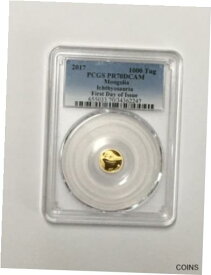 【極美品/品質保証書付】 アンティークコイン コイン 金貨 銀貨 [送料無料] 2017 MONGOLIA 1000 TOGROG 1/2 GRAM .9999 GOLD ICHTHYOSAURIA COIN PCGS PR70 DCAM