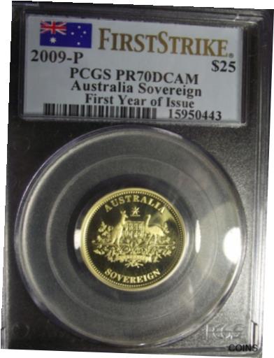 アンティークコイン コイン 金貨 銀貨 [送料無料] PCGS 2009 AUSTRALIA GOLD SOVEREIGN PF70DCAMのサムネイル