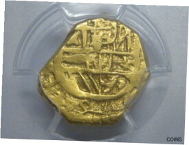 【極美品/品質保証書付】 アンティークコイン コイン 金貨 銀貨 [送料無料] PHILIP III GOLD 1 ESCUDO COB PCGS AU55 SEVILLA (1598-1665) DOUBLOON COLONIAL ERA