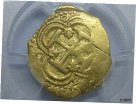 【極美品/品質保証書付】 アンティークコイン 金貨 (1598-1665) GOLD 1 ESCUDO COB PCGS AU53 PHILIP III SEVILLA DOUBLOON COLONIAL ERA [送料無料] #got-wr-012186-1428
