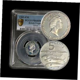 【極美品/品質保証書付】 アンティークコイン コイン 金貨 銀貨 [送料無料] BRITISH VIRGIN ISLANDS. 1985, 5 Cents, Silver - PCGS PR68 - Bonito Fish